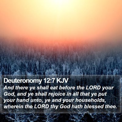 Deuteronomy 12:7 KJV Bible Verse Image