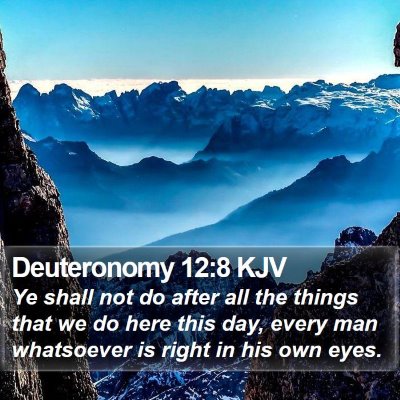 Deuteronomy 12:8 KJV Bible Verse Image