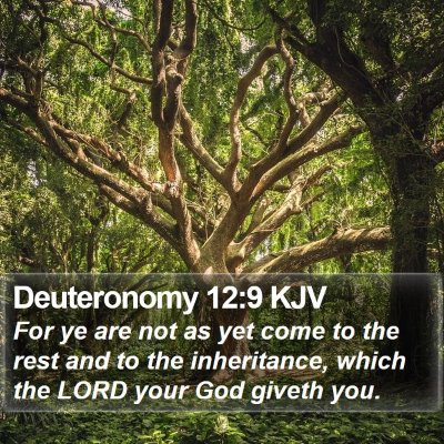 Deuteronomy 12:9 KJV Bible Verse Image