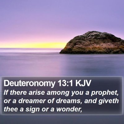 Deuteronomy 13:1 KJV Bible Verse Image