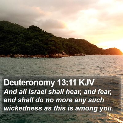 Deuteronomy 13:11 KJV Bible Verse Image