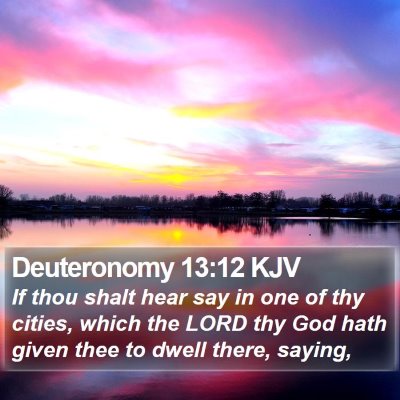 Deuteronomy 13:12 KJV Bible Verse Image