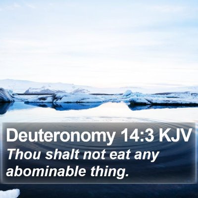 Deuteronomy 14:3 KJV Bible Verse Image