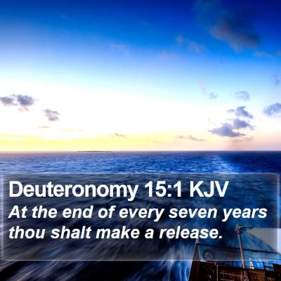 Deuteronomy 15:1 KJV Bible Verse Image