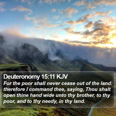 Deuteronomy 15:11 KJV Bible Verse Image