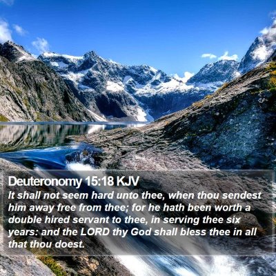 Deuteronomy 15:18 KJV Bible Verse Image