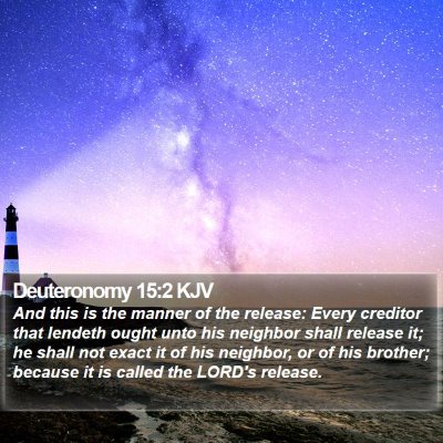 Deuteronomy 15:2 KJV Bible Verse Image