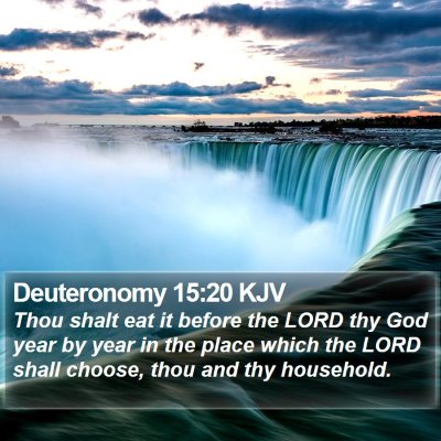 Deuteronomy 15:20 KJV Bible Verse Image