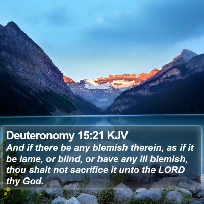 Deuteronomy 15:21 KJV Bible Verse Image