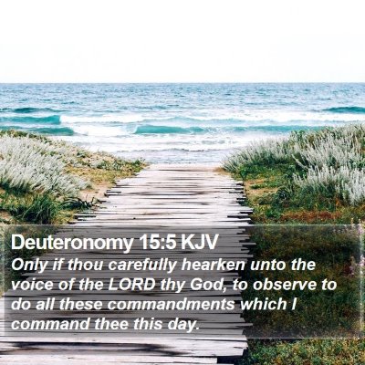 Deuteronomy 15:5 KJV Bible Verse Image