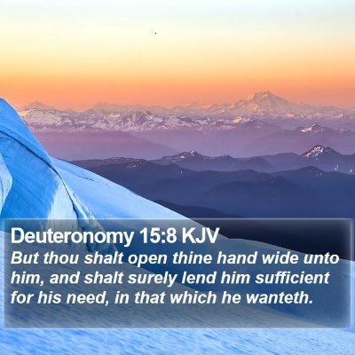 Deuteronomy 15:8 KJV Bible Verse Image