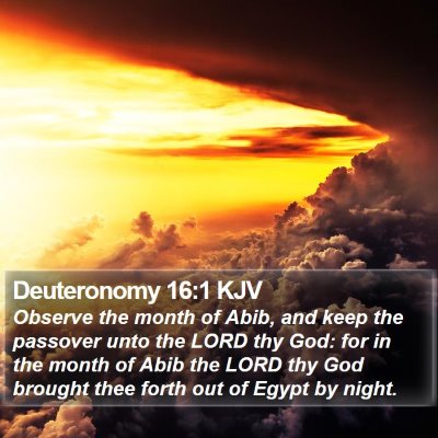 Deuteronomy 16:1 KJV Bible Verse Image