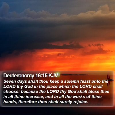 Deuteronomy 16:15 KJV Bible Verse Image