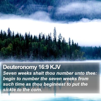 Deuteronomy 16:9 KJV Bible Verse Image