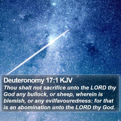 Deuteronomy 17:1 KJV Bible Verse Image