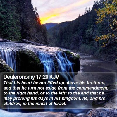 Deuteronomy 17:20 KJV Bible Verse Image
