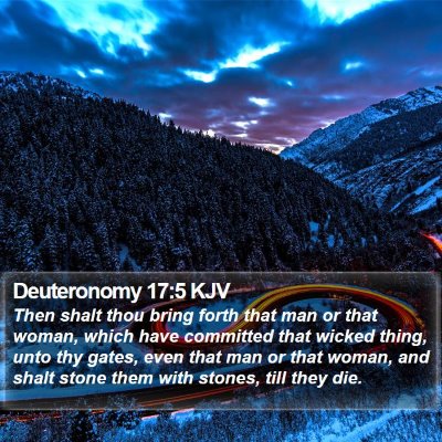 Deuteronomy 17:5 KJV Bible Verse Image