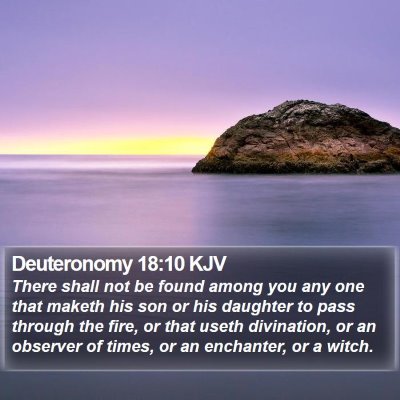 Deuteronomy 18:10 KJV Bible Verse Image