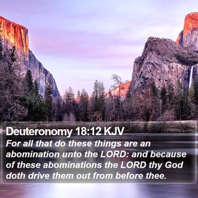 Deuteronomy 18:12 KJV Bible Verse Image