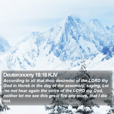 Deuteronomy 18:16 KJV Bible Verse Image