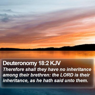 Deuteronomy 18:2 KJV Bible Verse Image