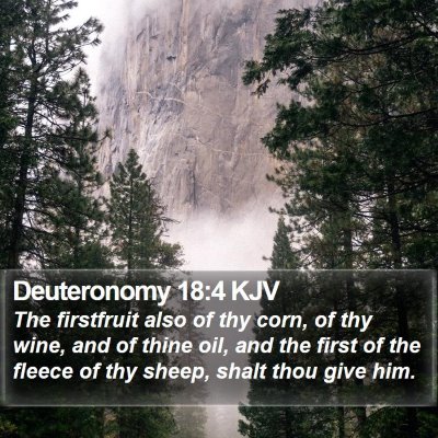 Deuteronomy 18:4 KJV Bible Verse Image