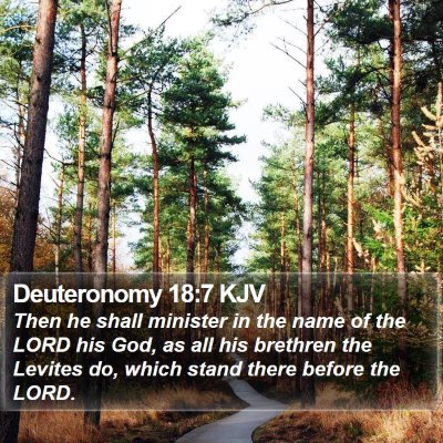 Deuteronomy 18:7 KJV Bible Verse Image