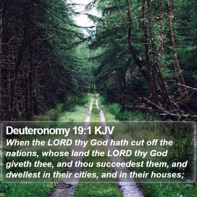 Deuteronomy 19:1 KJV Bible Verse Image