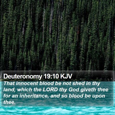 Deuteronomy 19:10 KJV Bible Verse Image