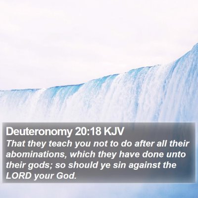 Deuteronomy 20:18 KJV Bible Verse Image