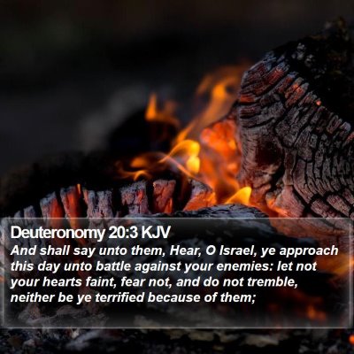Deuteronomy 20:3 KJV Bible Verse Image