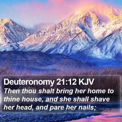 Deuteronomy 21:12 KJV Bible Verse Image