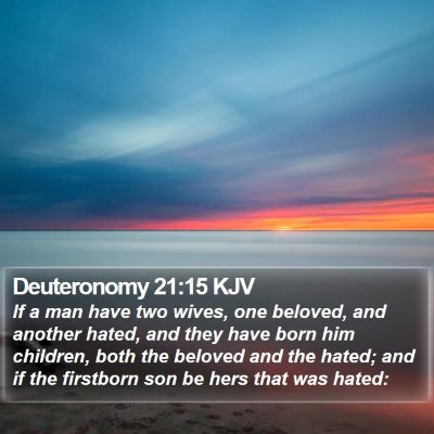 Deuteronomy 21:15 KJV Bible Verse Image