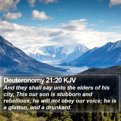 Deuteronomy 21:20 KJV Bible Verse Image