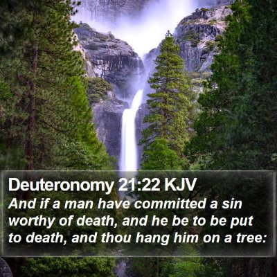 Deuteronomy 21:22 KJV Bible Verse Image