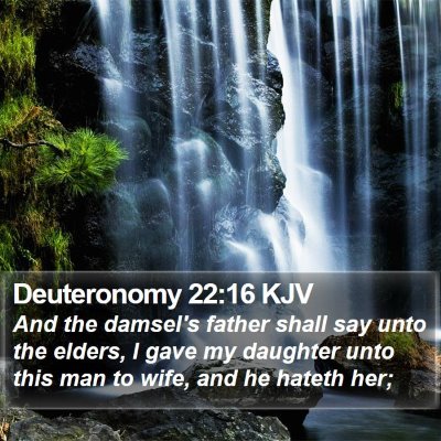 Deuteronomy 22:16 KJV Bible Verse Image