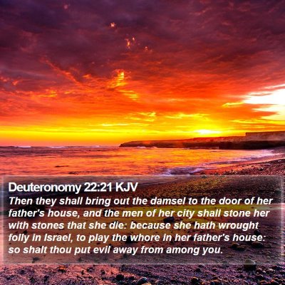 Deuteronomy 22:21 KJV Bible Verse Image
