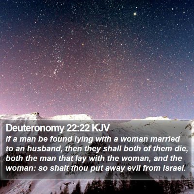 Deuteronomy 22:22 KJV Bible Verse Image