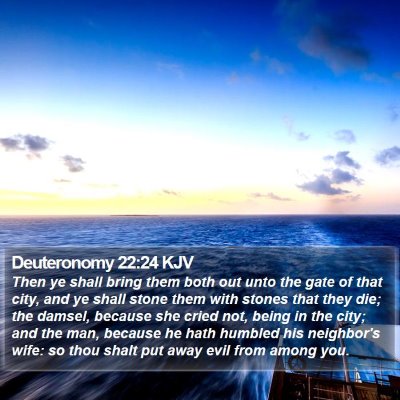 Deuteronomy 22:24 KJV Bible Verse Image