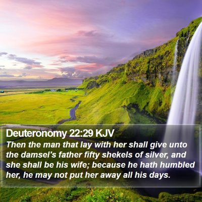 Deuteronomy 22:29 KJV Bible Verse Image