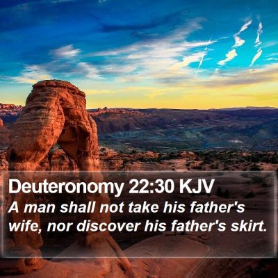 Deuteronomy 22:30 KJV Bible Verse Image