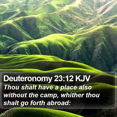 Deuteronomy 23:12 KJV Bible Verse Image