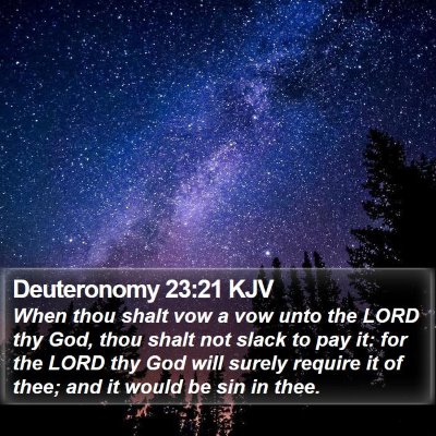 Deuteronomy 23:21 KJV Bible Verse Image
