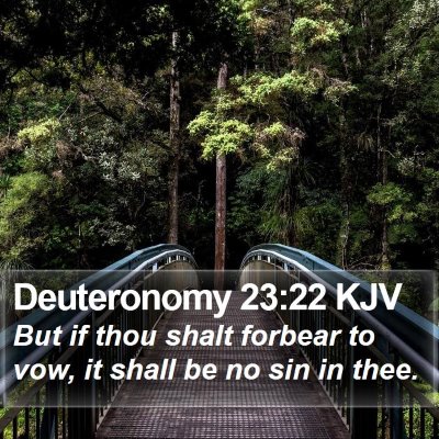 Deuteronomy 23:22 KJV Bible Verse Image