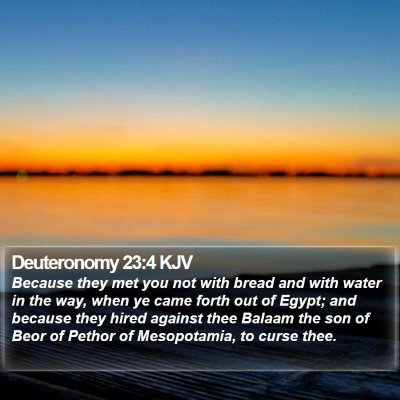 Deuteronomy 23:4 KJV Bible Verse Image