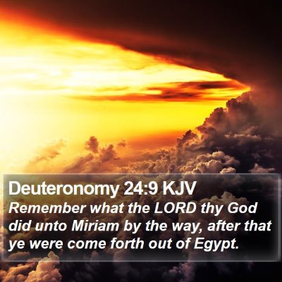 Deuteronomy 24:9 KJV Bible Verse Image