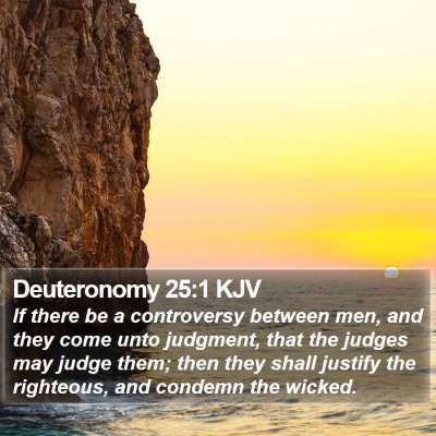 Deuteronomy 25:1 KJV Bible Verse Image