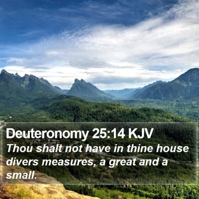 Deuteronomy 25:14 KJV Bible Verse Image