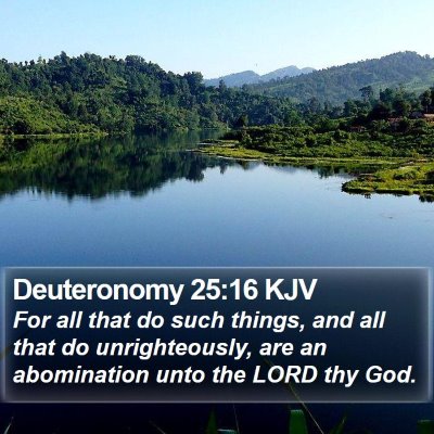Deuteronomy 25:16 KJV Bible Verse Image