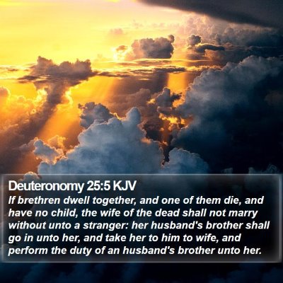 Deuteronomy 25:5 KJV Bible Verse Image